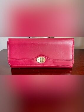Red Wallet with Gold Turn-Lock - NWT